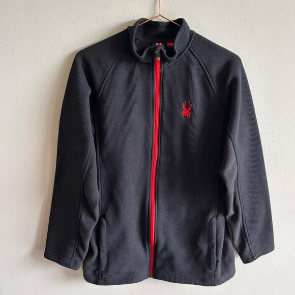 Spyder Mens District constant Full Zip Fleece Jacket Black Size XXL - Picture 1 of 8